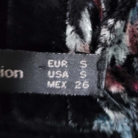 Zara Velvet like pants high rise size small - Picture 3 of 12